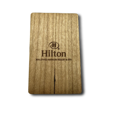Mua MIFARE Classic 1K RFID Wooden Card Hilton Hotel Key Card 13.56MHz online manufacture