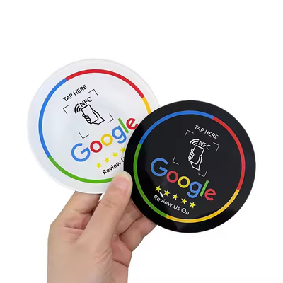 Mua Custom 100*100mm Epoxy Google Review NFC Sticke Table Tag Đối với Yelp Tripadvisor online manufacture