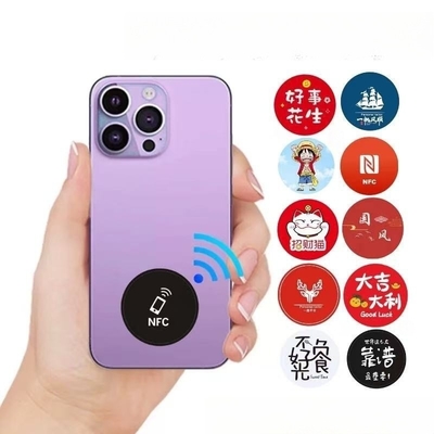 Mua Thẻ kinh doanh kỹ thuật số tùy chỉnh dán điện thoại di động Nfc Epoxy Sticker Flat Nfc Social Media Tag Nfc Tag cho tất cả điện thoại online manufacture