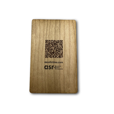 Logo tùy chỉnh Thẻ NFC bằng gỗ với mã QR cho thành viên kinh doanh