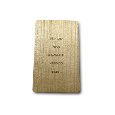 Thẻ gỗ RFID in / khắc Thẻ kinh doanh RFID ISO/IEC 14443-A