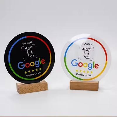 13.56mhz NFC Google Review Plate Mã tùy chỉnh hiển thị NFC Social Media Plate