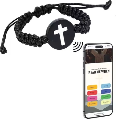 Nhạc đeo tay theo yêu cầu của Cơ đốc nhân Lời Kinh Thánh hàng ngày Yappy Bracelet Vật liệu tái chế